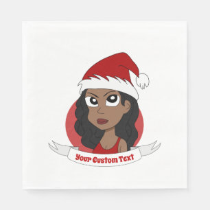 Jonge kerstman-cartoon servet
