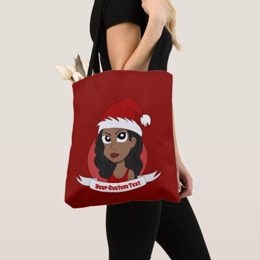 Jonge kerstman-cartoon tote bag (Dichtbij)