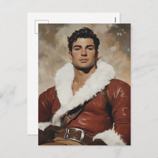 Jonge Kerstman - Dashing Portrait of Christmas Pas Feestdagenkaart (Voorkant / Achterkant)