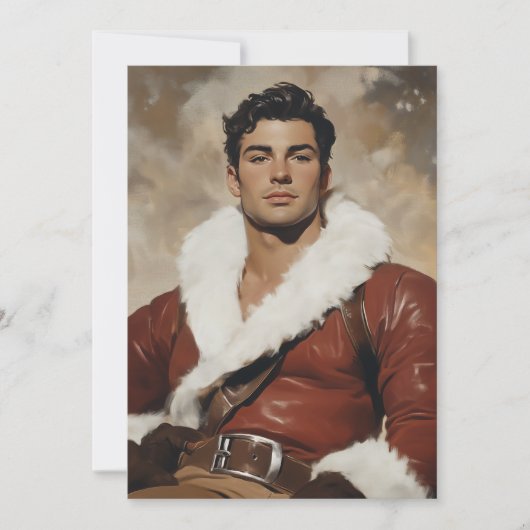 Jonge Kerstman - Dashing Portrait of Christmas Pas Feestdagenkaart (Voorkant)