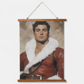 Jonge Kerstman - Dashing Portrait of Christmas Pas Hangend Wandkleed (Voorkant)