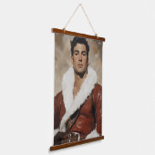 Jonge Kerstman - Dashing Portrait of Christmas Pas Hangend Wandkleed (Gebogen)
