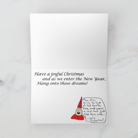 Jonge Kerstman Feestdagen Kaart (Binnen)