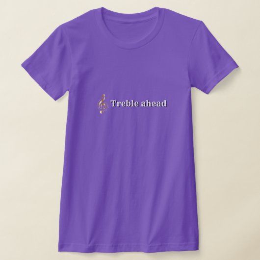 Jonge kerstman, nieuwe muziek, TREBLE AHEAD T-shirt (Laagn)