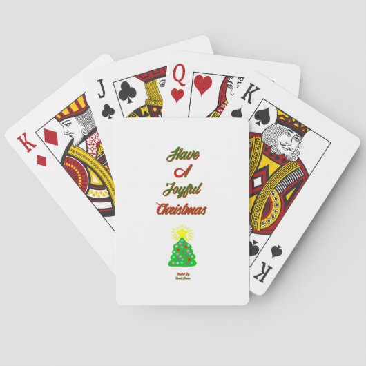 Jonge kerstspeelkaarten pokerkaarten (Achterkant)