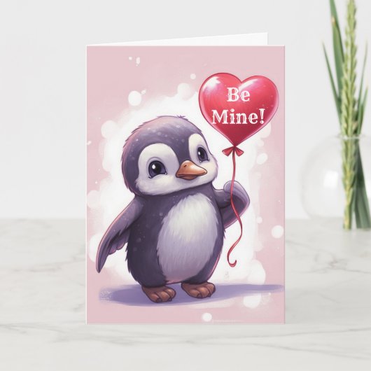 JONGE KIND PINGUÏN VALENTIJN KAART (Voorkant)