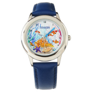 Jonge Kinder viskreeft voor de zee Horloge