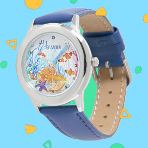 Jonge Kinder viskreeft voor de zee Horloge