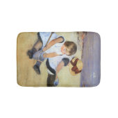 Jonge kinderen die op de strand spelen (Mary Cassa Badmat (Voorkant)