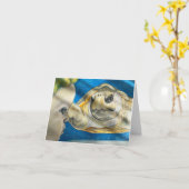 Jonge kinderen die schildpad observeren kaart (Gele Bloem)