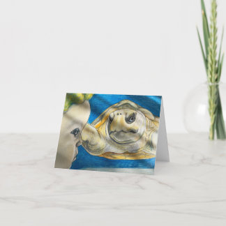 Jonge kinderen die schildpad observeren kaart