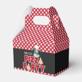 Jonge kinderen van de Rode Pizza Partij Bedankdoosjes (Voorkant Zijde)