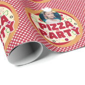 Jonge kinderen van de Rode Pizza Partij Cadeaupapier (Rol Hoek)