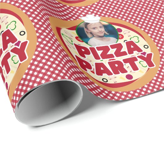 Jonge kinderen van de Rode Pizza Partij Cadeaupapier (Rol Hoek)