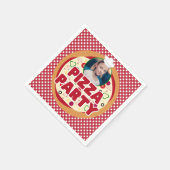 Jonge kinderen van de Rode Pizza Partij Servet (Hoek)