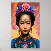 Jonge kleine prinses portret poster (Voorkant)