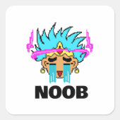 Jonge Koning Huilt | Gamer Emotie Vierkante Sticker (Voorkant)