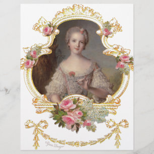 Jonge Koningin Marie Antoinette Roze Rozen Kaarten