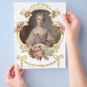 Jonge Koningin Marie Antoinette Roze Rozen Kaarten (Hand)