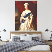 Jonge koningin Victoria met het blote Tiara-portre Canvas Afdruk (Insitu (Slaapkamer))
