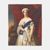 Jonge koningin Victoria met het blote Tiara-portre Fleece Deken (Voorkant)