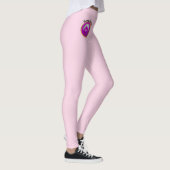 Jonge koppel roze silhouet die elkaar zoenen leggings (Rechts)