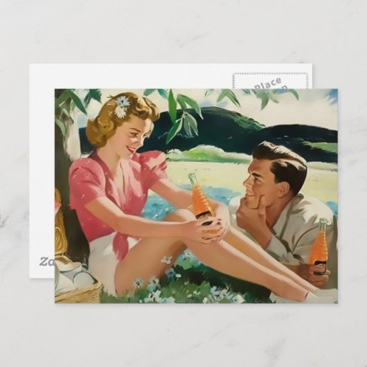 Jonge koppels briefkaart (Voorkant / Achterkant)