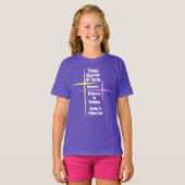 Jonge Krijger Van Christus Prinses In Opleiding T-shirt (Voorkant volledig)