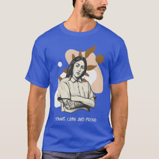 Jonge Latin met een Latino Pride Quote familie T-shirt