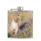 Jonge leeuw heupfles (Voorkant)