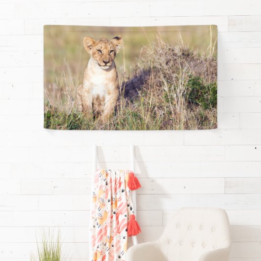 Jonge leeuw spandoek (Insitu)