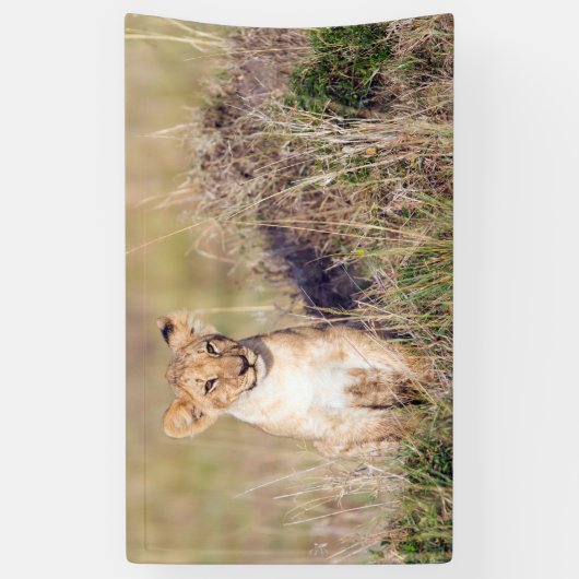 Jonge leeuw spandoek (Verticaal)