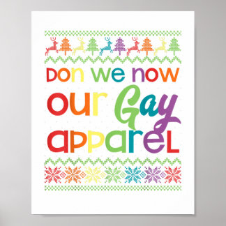 Jonge LGBT met kerst met feestvieren... nu onze ho Poster