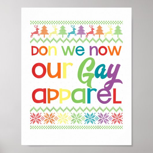 Jonge LGBT met kerst met feestvieren... nu onze ho Poster (Voorkant)