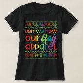 Jonge LGBT met kerst met feestvieren... nu onze ho T-shirt (Design voorkant)
