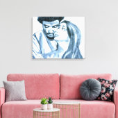 JONGE LIEFDE DIE TE VLUG VOORBIGING CANVAS AFDRUK (Insitu (Woonkamer))