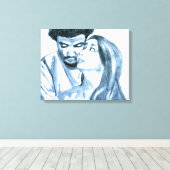 JONGE LIEFDE DIE TE VLUG VOORBIGING CANVAS AFDRUK (Insitu (Houten vloer))
