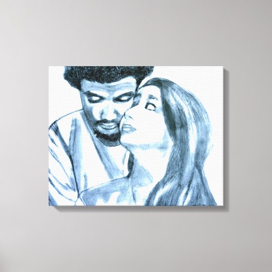 JONGE LIEFDE DIE TE VLUG VOORBIGING CANVAS AFDRUK (Voorkant)
