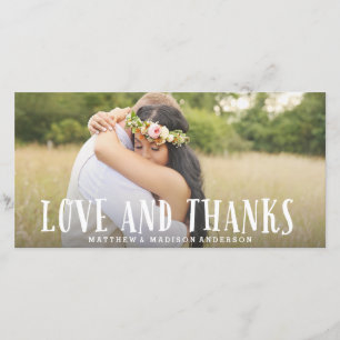 Jonge Liefde Trouwkaart Dankjewel Fotokaart Bedankkaart