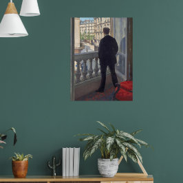 Jonge man bij zijn raam door Gustave Caillebotte Poster
