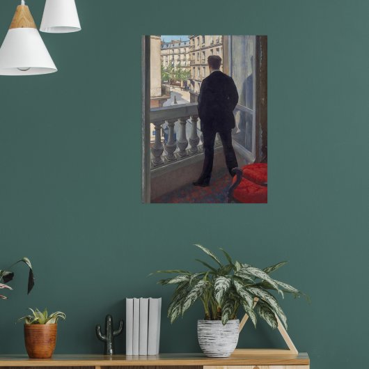 Jonge man bij zijn raam door Gustave Caillebotte Poster (Woonkamer 1)