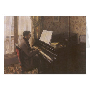 Jonge Man die de Piano speelt met Gustave Caillebo
