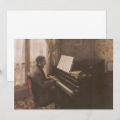 Jonge Man die de Piano speelt met Gustave Caillebo (Voorkant / Achterkant)