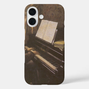 Jonge Man die de Piano speelt met Gustave Caillebo iPhone 16 Hoesje