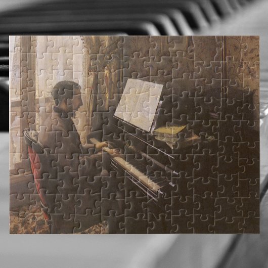 Jonge Man die de Piano speelt met Gustave Caillebo Legpuzzel