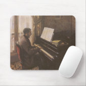 Jonge Man die de Piano speelt met Gustave Caillebo Muismat (Met muis)