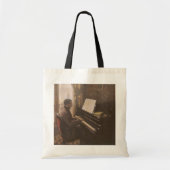 Jonge Man die de Piano speelt met Gustave Caillebo Tote Bag (Voorkant)