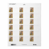 Jonge Man die Flute afspelen Etiket (Full Sheet)