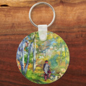 Jonge man in het bos van Fontainebleau, door Renoi Sleutelhanger (Voorkant)