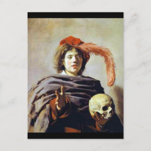 Jonge Man met een schedel Briefkaart